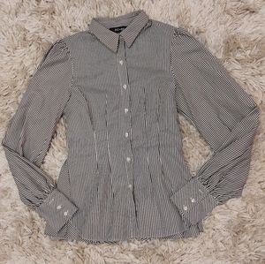 Do & Be PinStripe Peplum Hem Shirt
